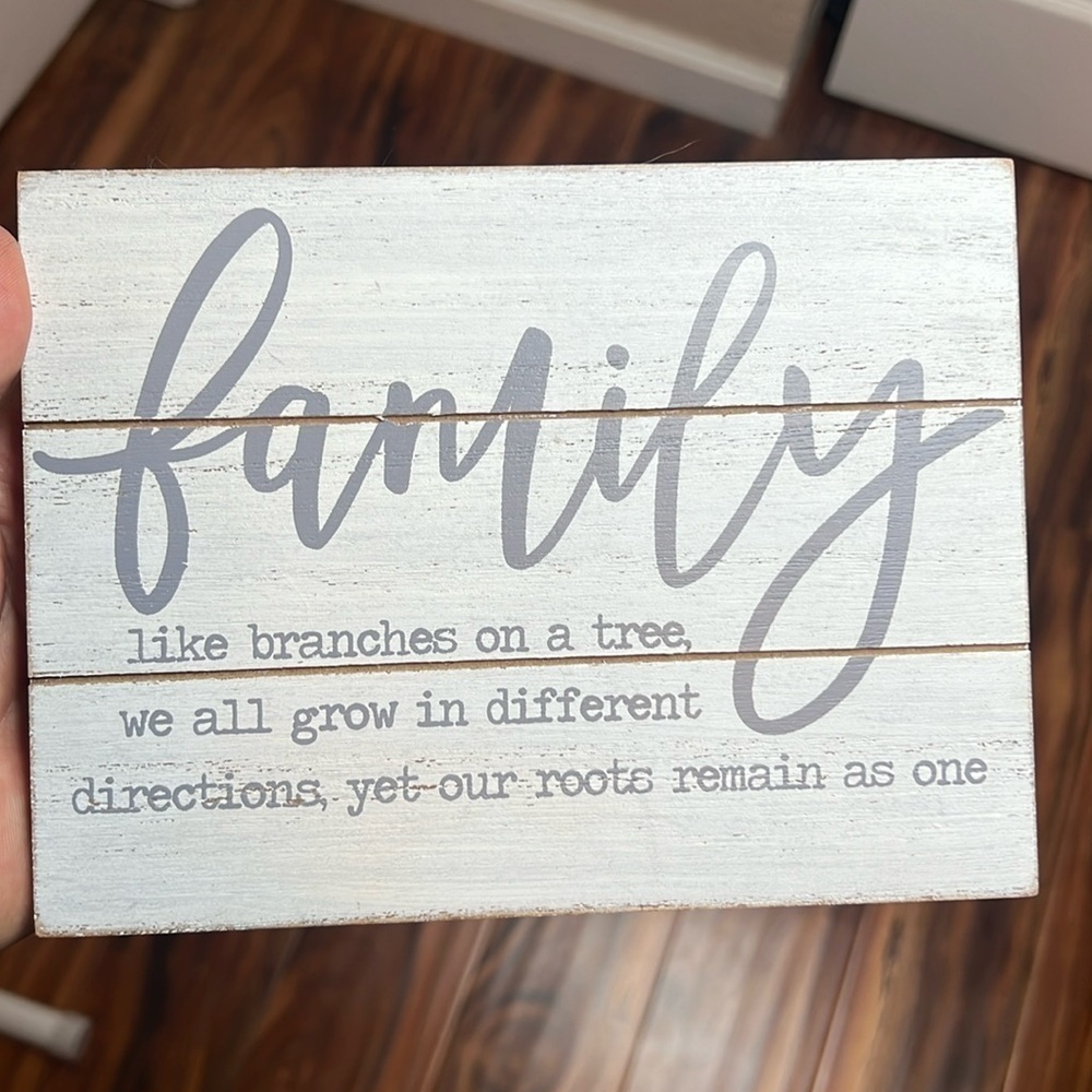 Hobby Lobby Table Decor Family Like Branches on a Tree. 8" x 6"
